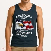 A Pledge A Dat Keeps The s Commies Away Tank Top thumb 3