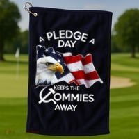 A Pledge A Dat Keeps The s Commies Away Golf Towel thumb 1