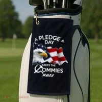 A Pledge A Dat Keeps The s Commies Away Golf Towel thumb 2