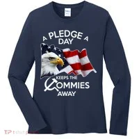 A Pledge A Dat Keeps The s Commies Away Women's Long Sleeve Shirt thumb 0