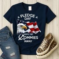 A Pledge A Dat Keeps The s Commies Away Women's T-Shirt thumb 3