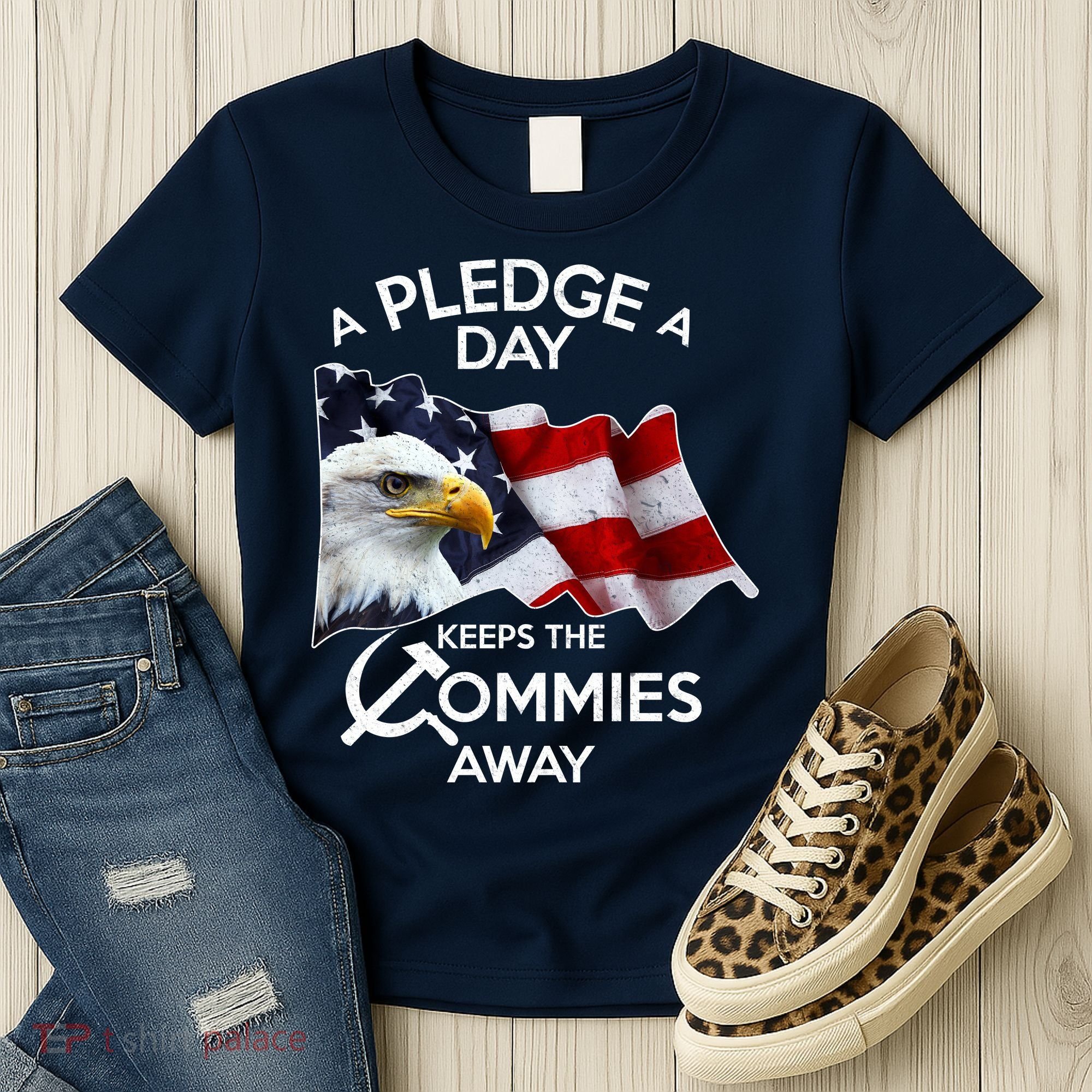 A Pledge A Dat Keeps The s Commies Away Women's T-Shirt
