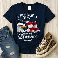 A Pledge A Dat Keeps The s Commies Away Women's T-Shirt thumb 3