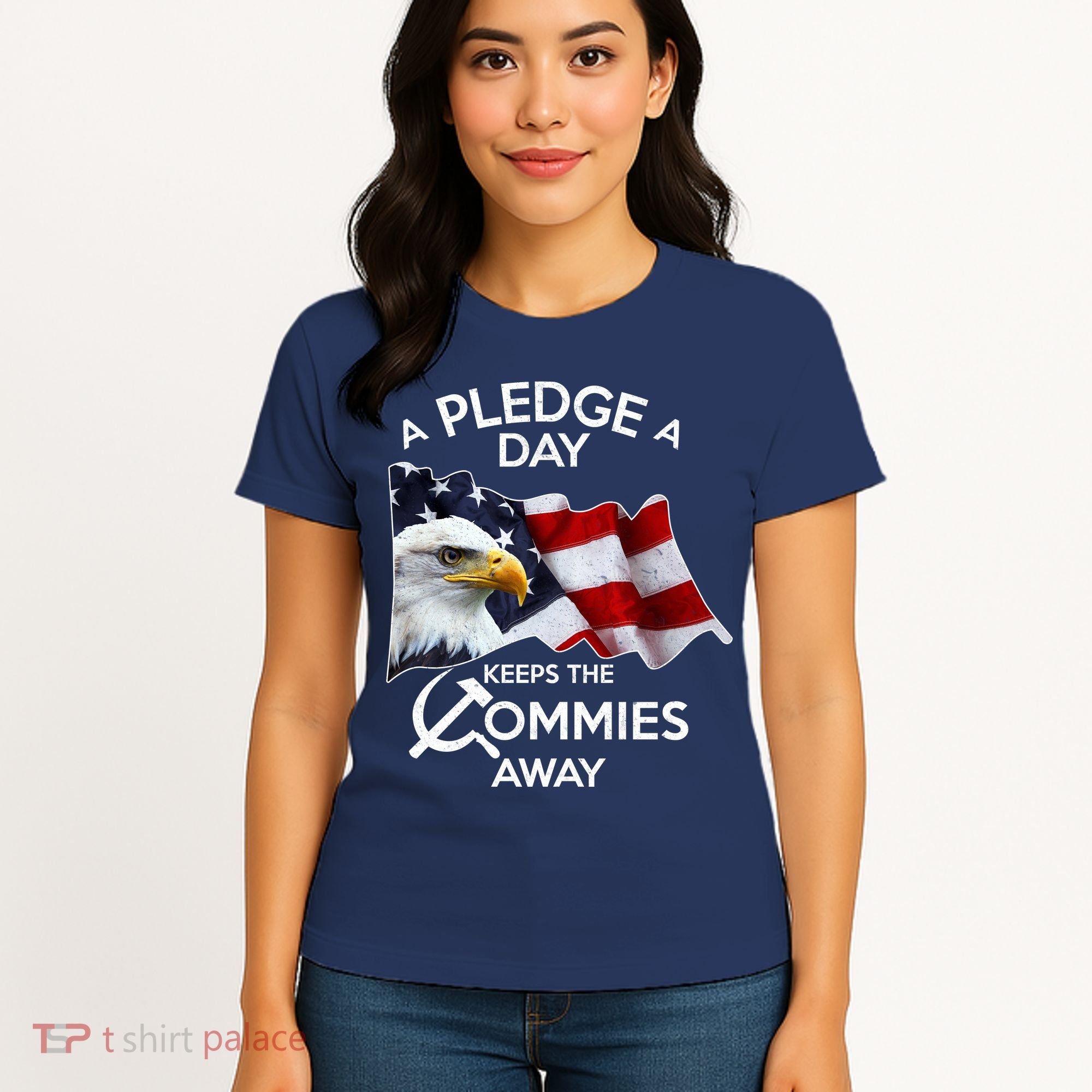 A Pledge A Dat Keeps The s Commies Away Women's T-Shirt