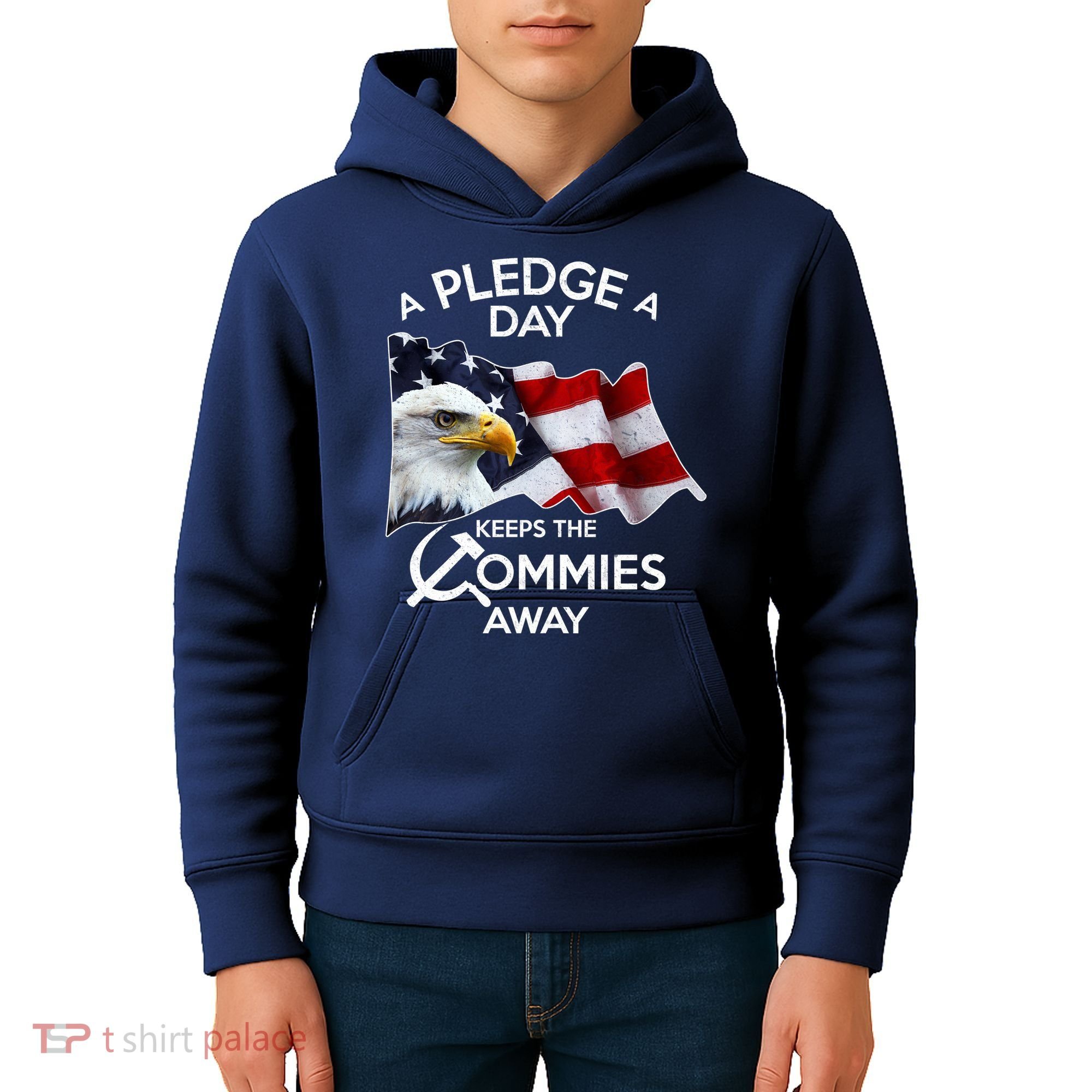 A Pledge A Dat Keeps The s Commies Away Kids Hoodie