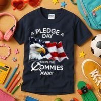 A Pledge A Dat Keeps The s Commies Away Kids T-Shirt thumb 3