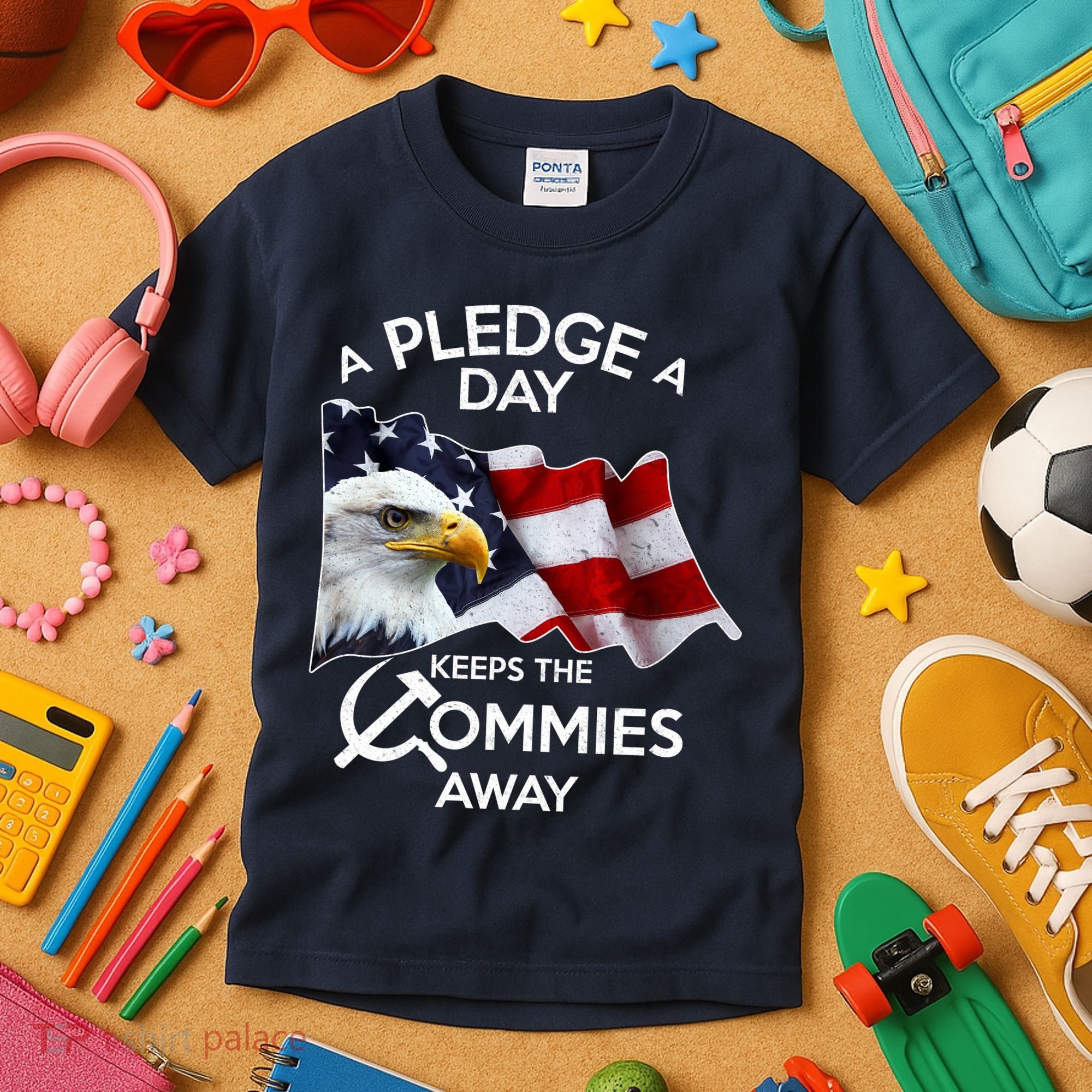 A Pledge A Dat Keeps The s Commies Away Kids T-Shirt
