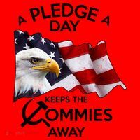 A Pledge A Dat Keeps The s Commies Away Santa Hat thumb 1