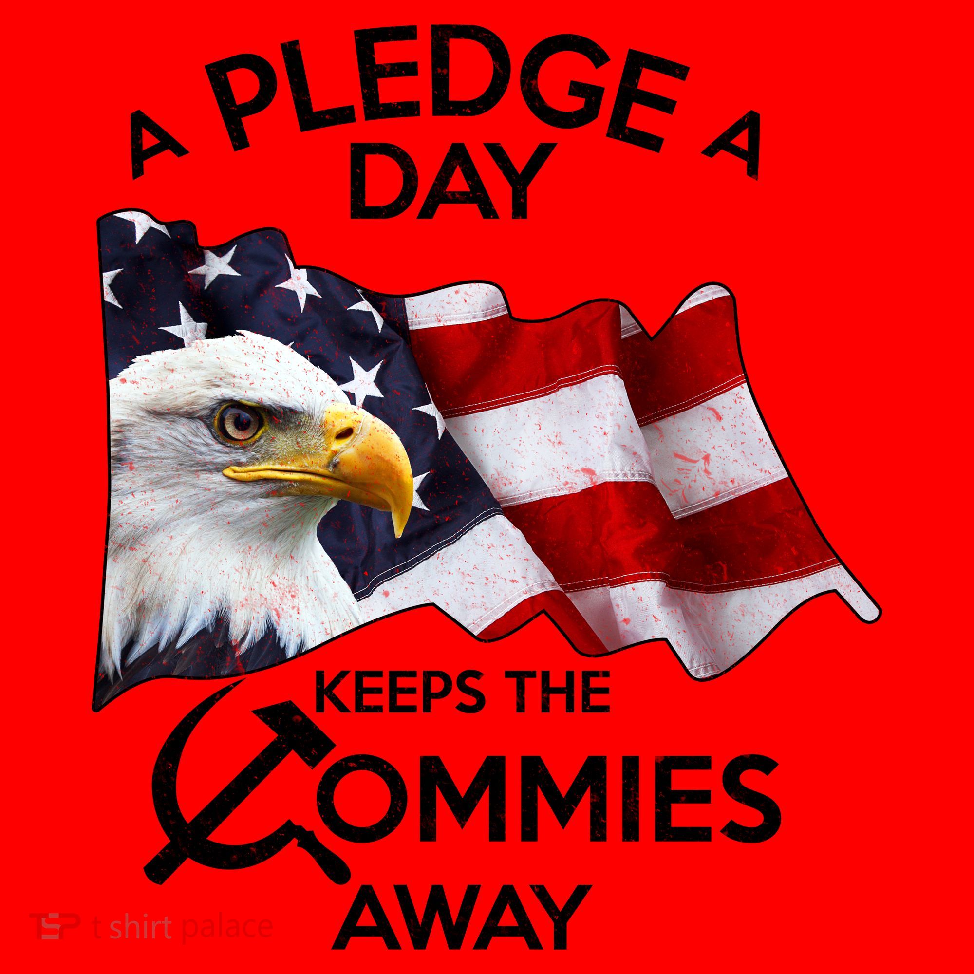 A Pledge A Dat Keeps The s Commies Away Santa Hat