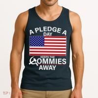 A Pledge A Day Keeps The Commies Away Tank Top thumb 3