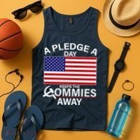 A Pledge A Day Keeps The Commies Away Tank Top thumb 4