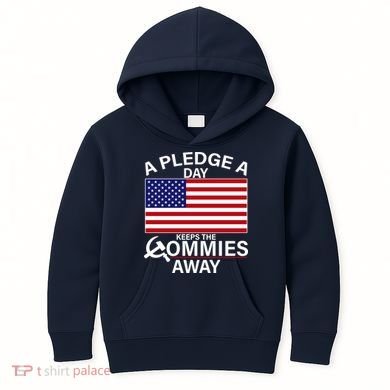 A Pledge A Day Keeps The Commies Away Kids Hoodie