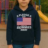A Pledge A Day Keeps The Commies Away Kids Hoodie thumb 3