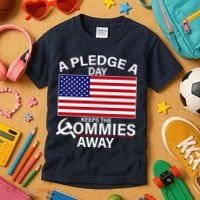 A Pledge A Day Keeps The Commies Away Kids T-Shirt thumb 3