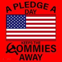 A Pledge A Day Keeps The Commies Away Santa Hat thumb 1