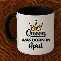A Queen Was Born In April Birthday Coffee Mug thumb 2
