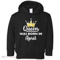 A Queen Was Born In April Birthday Toddler Hoodie thumb 0