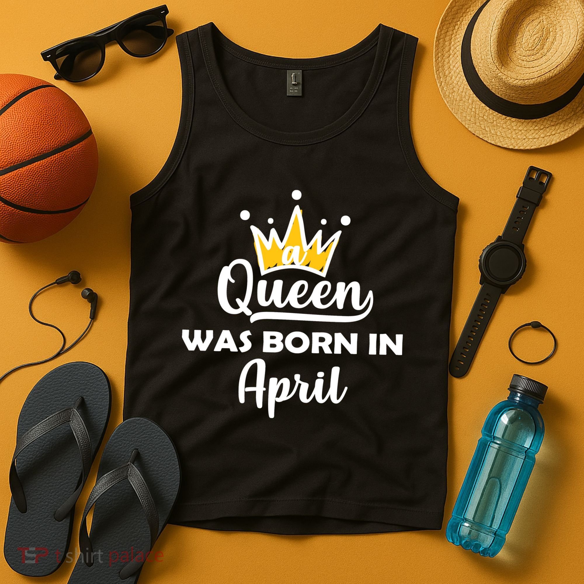 A Queen Was Born In April Birthday Tank Top