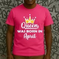 A Queen Was Born In April Birthday T-Shirt thumb 3