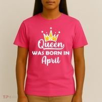 A Queen Was Born In April Birthday T-Shirt thumb 4