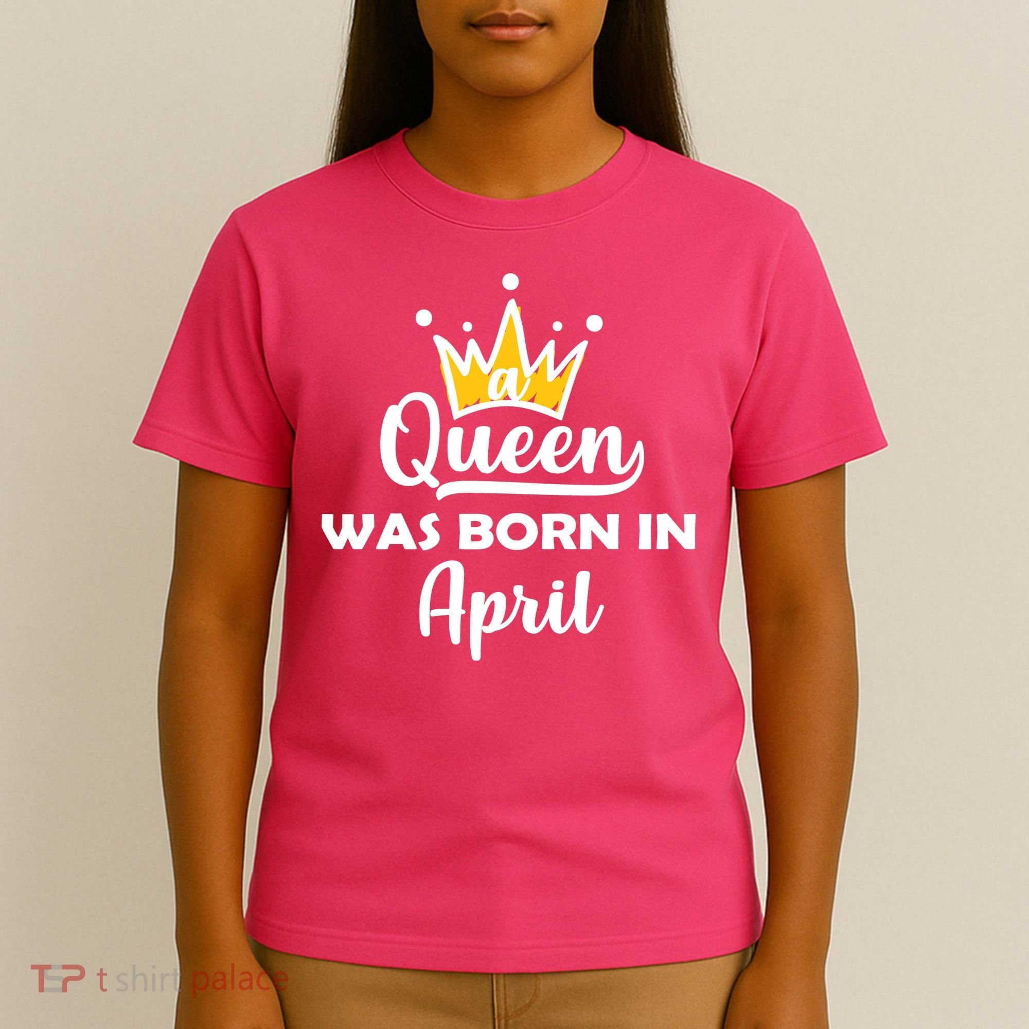A Queen Was Born In April Birthday T-Shirt