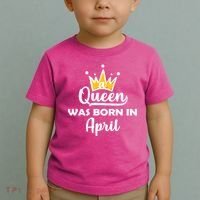 A Queen Was Born In April Birthday Toddler T-Shirt thumb 2