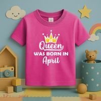A Queen Was Born In April Birthday Toddler T-Shirt thumb 3