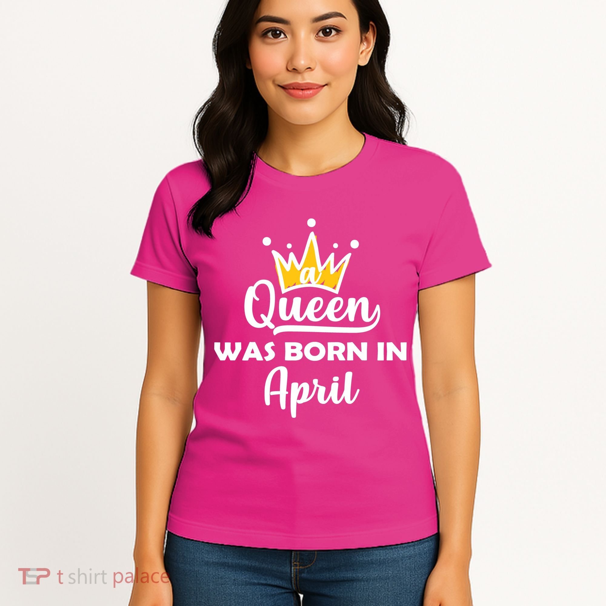 A Queen Was Born In April Birthday Women's T-Shirt