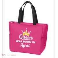 A Queen Was Born In April Birthday Tote Bag thumb 3