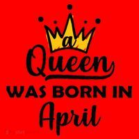 A Queen Was Born In April Birthday Santa Hat thumb 1