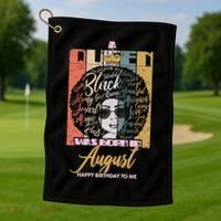 A Queen Was Born In August Golf Towel thumb 1