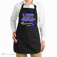 A Queen Was Born In August Happy Birthday To Me Apron thumb 2