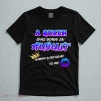 A Queen Was Born In August Happy Birthday To Me T-Shirt thumb 5