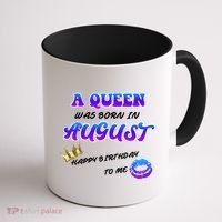 A Queen Was Born In August Happy Birthday To Me Coffee Mug thumb 1