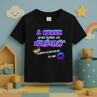 A Queen Was Born In August Happy Birthday To Me Toddler T-Shirt thumb 3
