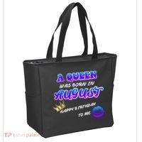 A Queen Was Born In August Happy Birthday To Me Tote Bag thumb 2
