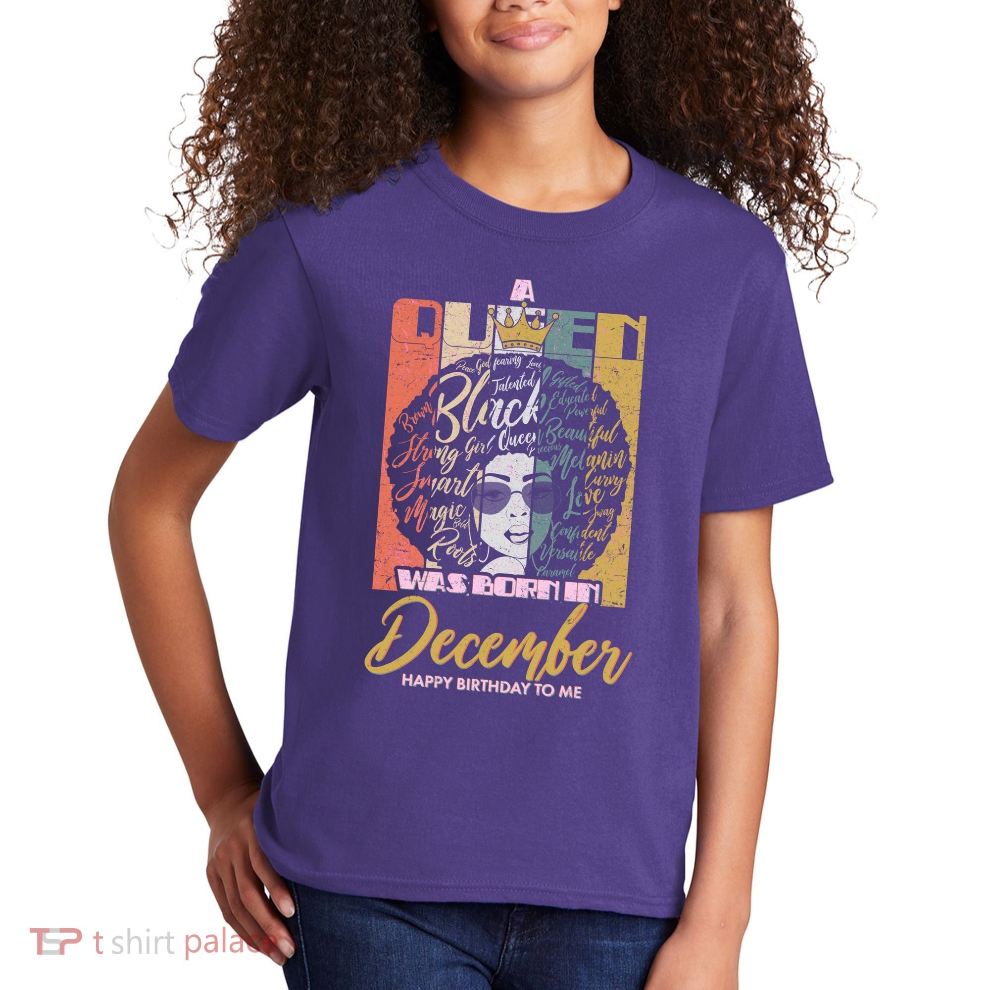 A Queen Was Born In December Kids T-Shirt