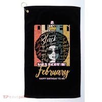 A Queen was Born in February Golf Towel thumb 0
