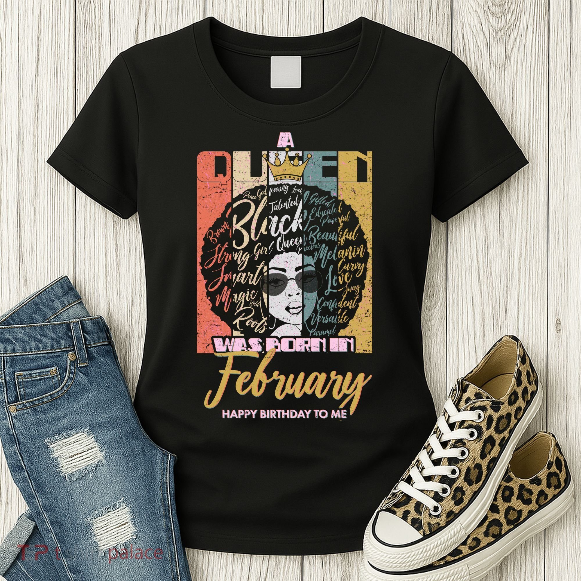A Queen was Born in February Women's T-Shirt