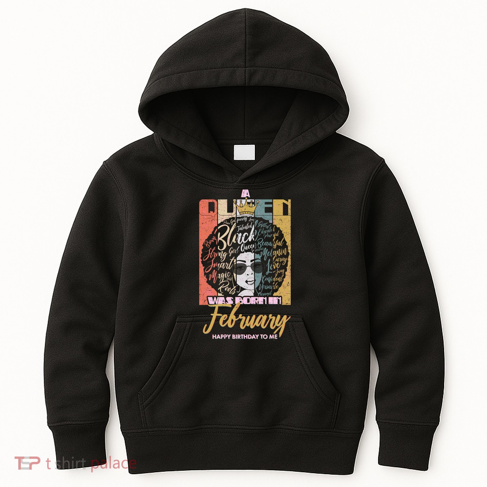A Queen was Born in February Kids Hoodie