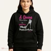 A Queen Was Born In February Birthday Hoodie thumb 5