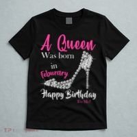 A Queen Was Born In February Birthday T-Shirt thumb 5