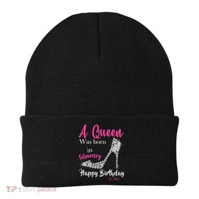 A Queen Was Born In February Birthday Beanie