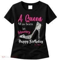 A Queen Was Born In February Birthday Women's T-Shirt thumb 0