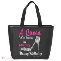 A Queen Was Born In February Birthday Tote Bag thumb 0