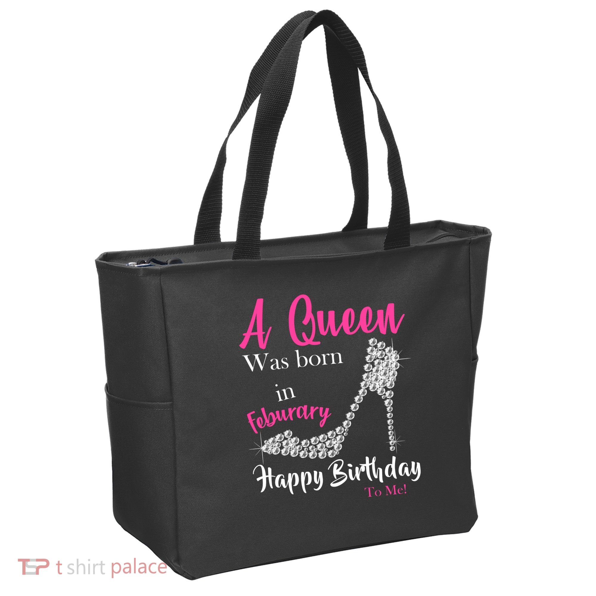 A Queen Was Born In February Birthday Tote Bag