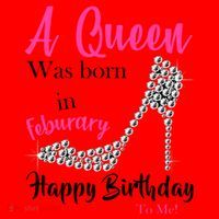 A Queen Was Born In February Birthday Santa Hat thumb 1