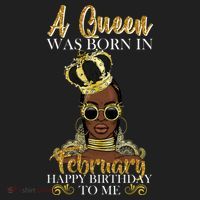 A Queen Was Born In February Happy Birthday Women's Sweatshirt thumb 2