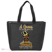 A Queen Was Born In February Happy Birthday Tote Bag thumb 0