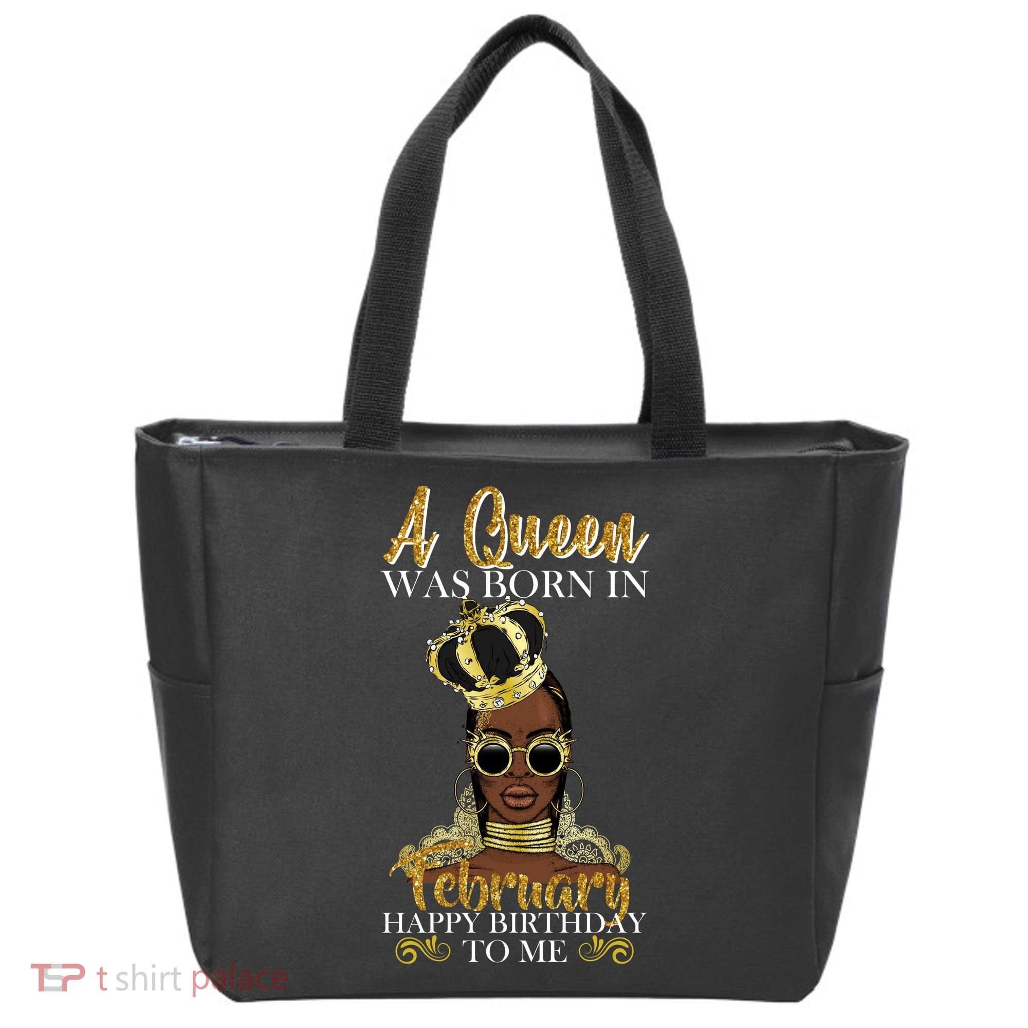 A Queen Was Born In February Happy Birthday Tote Bag